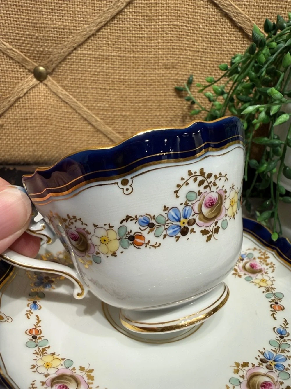 Vintage Meissen cup and saucer